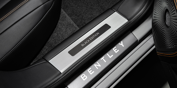 Bentley Tunbridge Wells Bentley Flying Spur Black Edition sedan limited edition treadplate featuring Black Edition wording with Beluga black hide